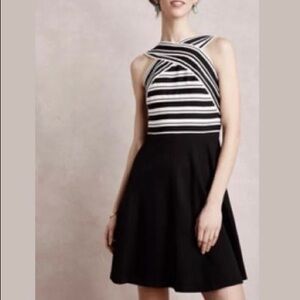 Anthropologie Maeve Crosswise Bandage Flare Dress